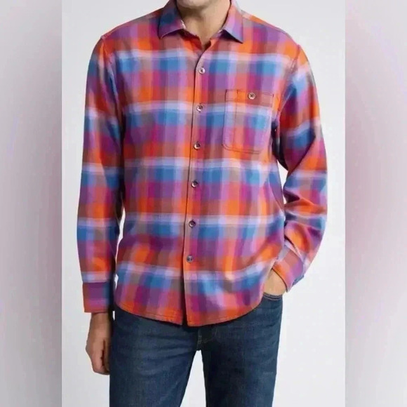 Mountain Tek Plaid Long Sleeve Button Down Shirt - Picture 1 of 5